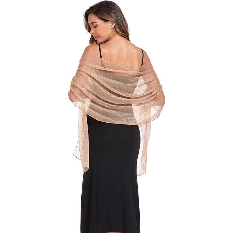 Chiffonschal im europäischen und amerikanischen Stil: Langer Sonnenschutzschal für Damen für Frühlings- & Sommerhochzeiten