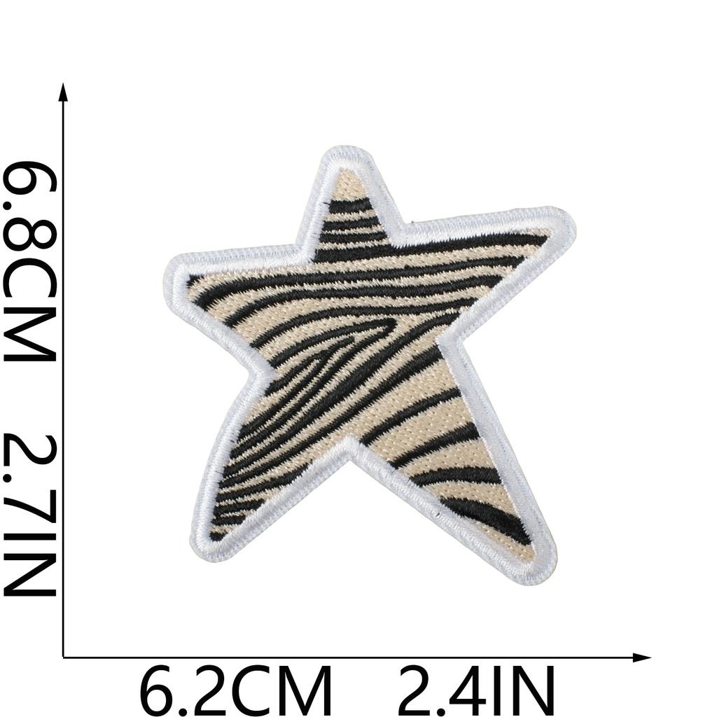 Tide Play Embroidery Cloth Sticker Bag Embellishment Decorative Leopard Print A Embroidery Label Ironing Love Lip Patch Sticker Hot Sublimation