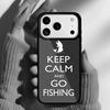 Keep Calm and Go Fishing Phone Case for iPhone 17 16 15 14 13 Pro Max Back Cover for 12 11 Pro Coque