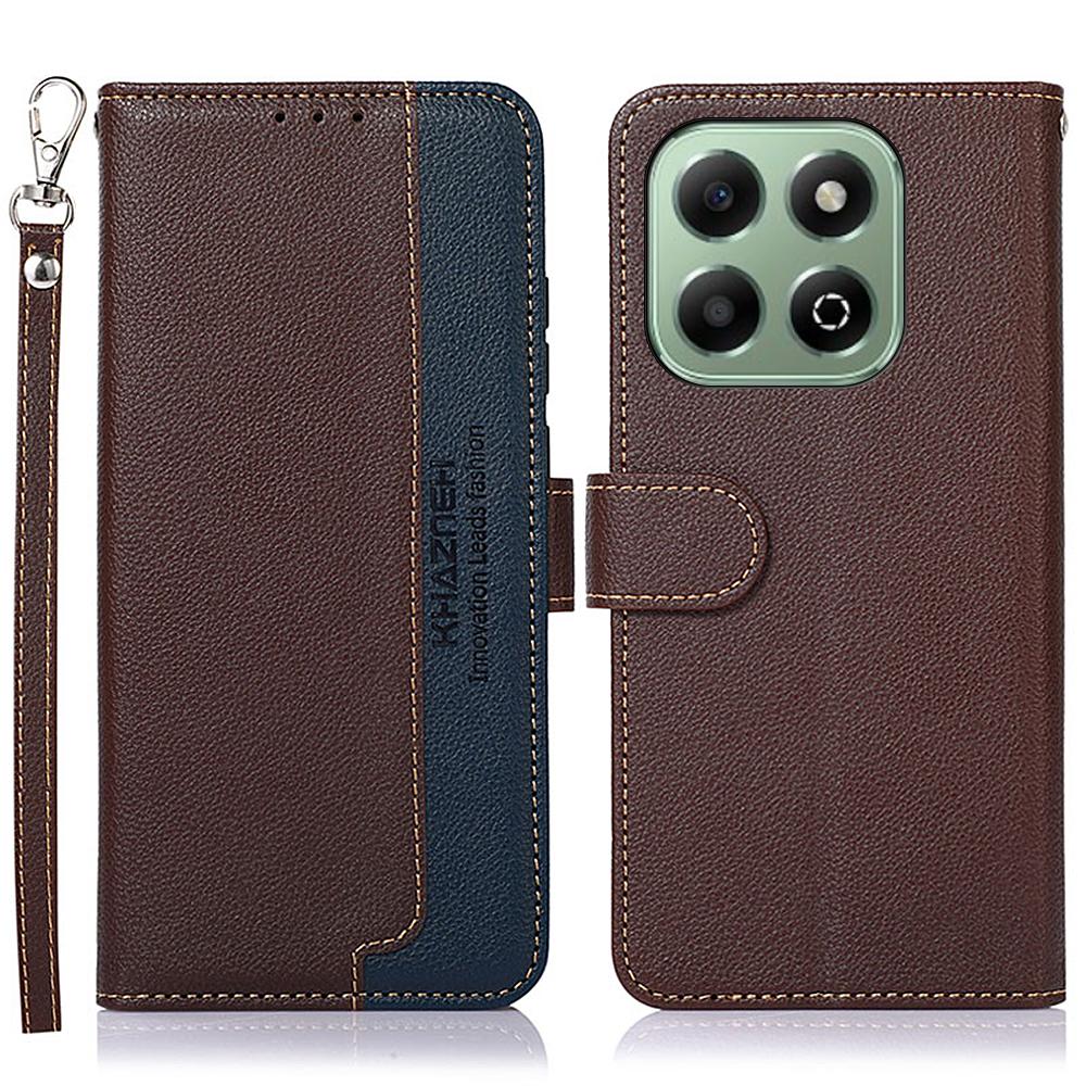 

KHAZNEH For Honor X6b 4G Case RFID Blocking Wallet PU Leather Phone Cover A