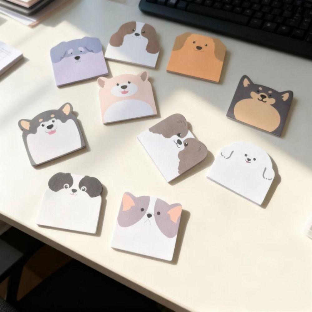 240cps Dog Cat Memo Pad Animal Shaped Notepad Notebook Planner Sticky Notes Students