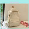 Stylish High-capacity Nylon Backpack For Casual Travel Neutral Design Waterproof
