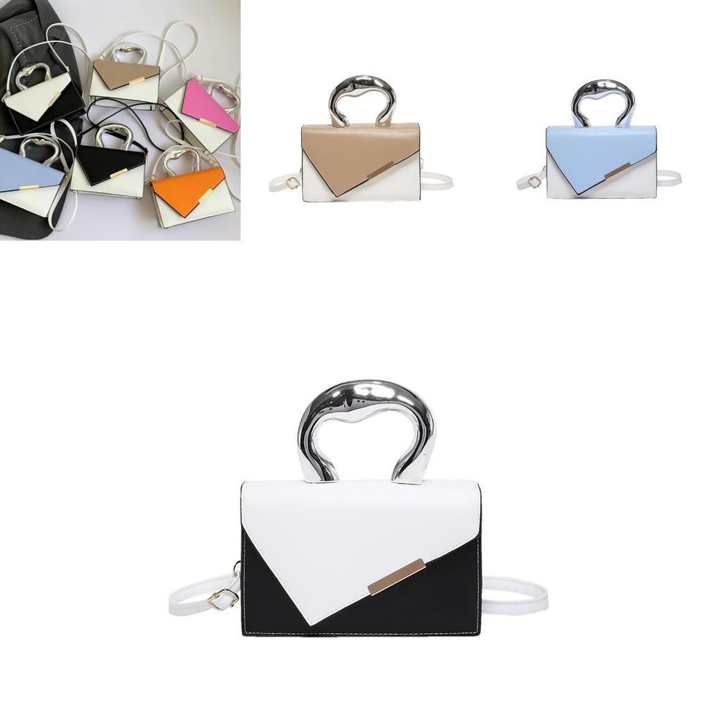 Stylish Colorblock Feminine Handbag Trendy Spring Casual Small Crossbody Purse