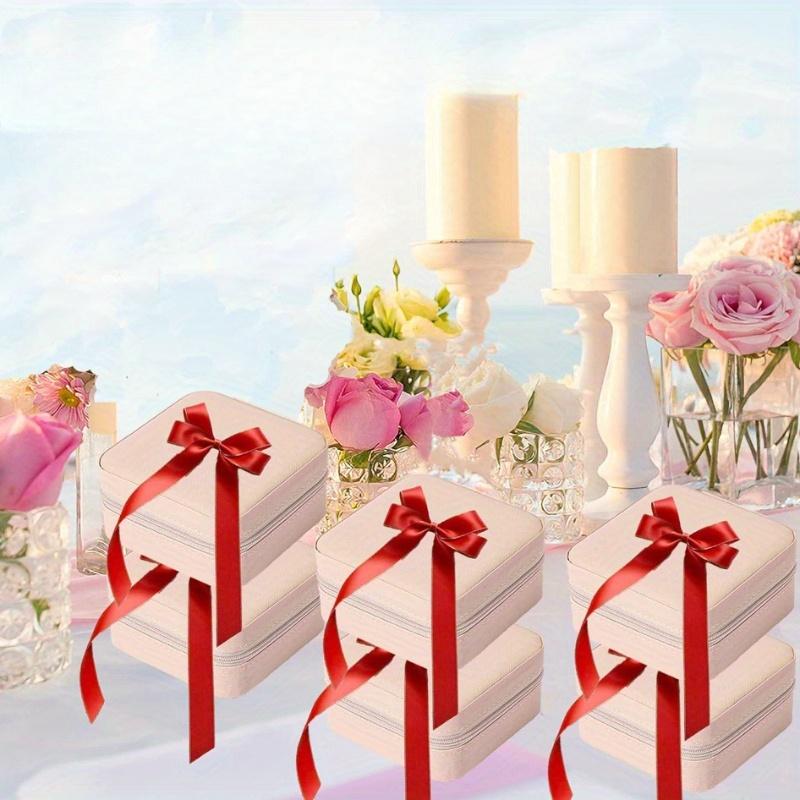 Boîte de Rangement pour Bijoux en Cuir Imitation 12 pièces, Organisateur d'Boucles d'Oreilles Portable, Cadeau de Demande en Mariage Parfait pour la Saint-Valentin et le Nouvel An