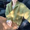Vintage Style Lapel Knit Sweater - Women's Autumn Winter Fashion Long Sleeve Top