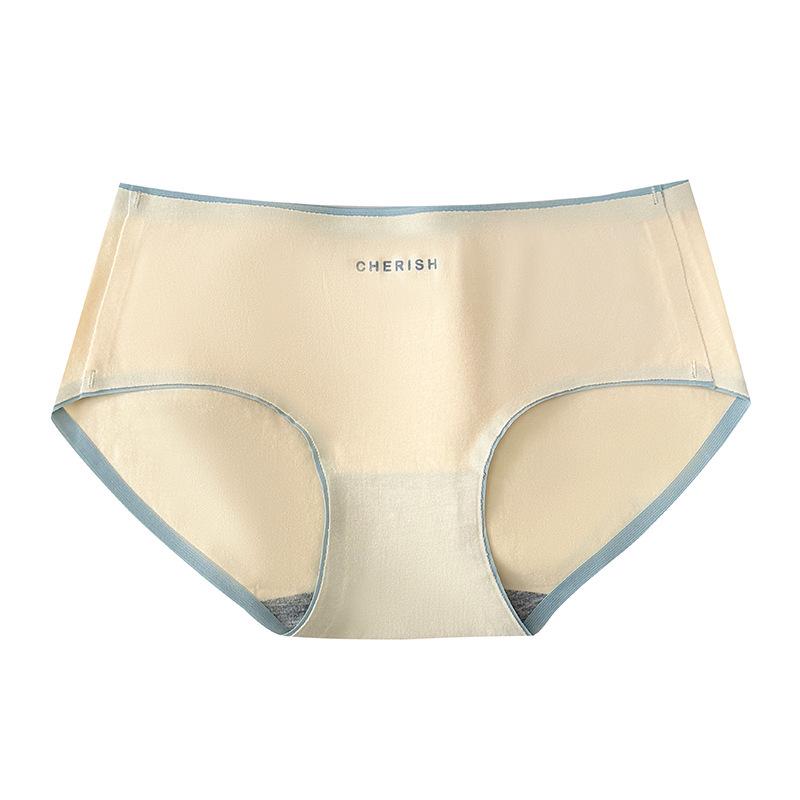 Japanska Söta Sömlösa Damunderkläder i Bomull med Färgblock och Andningsförmåga, Triangelformade