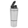 Protein Shaker Bottle with Scale Portable Stainless Steel Double Section Shaker Bottle for Gym Lovers Teenagers