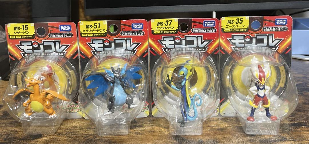 

[USED] Moncolle Charizard Mega Charizard Aceburn Inteleon Set