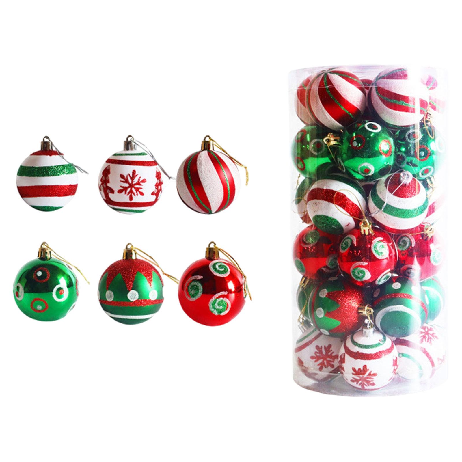30x Christmas Ball Ornament Pendants Photo Props Charm Drops Holiday Hanging