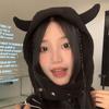 Ear Protection Lei Feng Cap Solid Color Winter Pullover Cap Fashion Demon Ear Hat  Female/Male