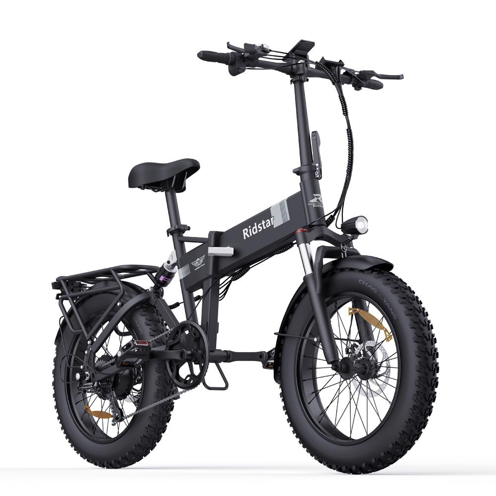 Ridstar H20 Pro Electric Bike, 20" Fat Tire, Dual 1000W, 48V 23Ah, Max Speed 50KM/H, Shimano 7-Speed, Hydraulic Brakes, Full Suspension