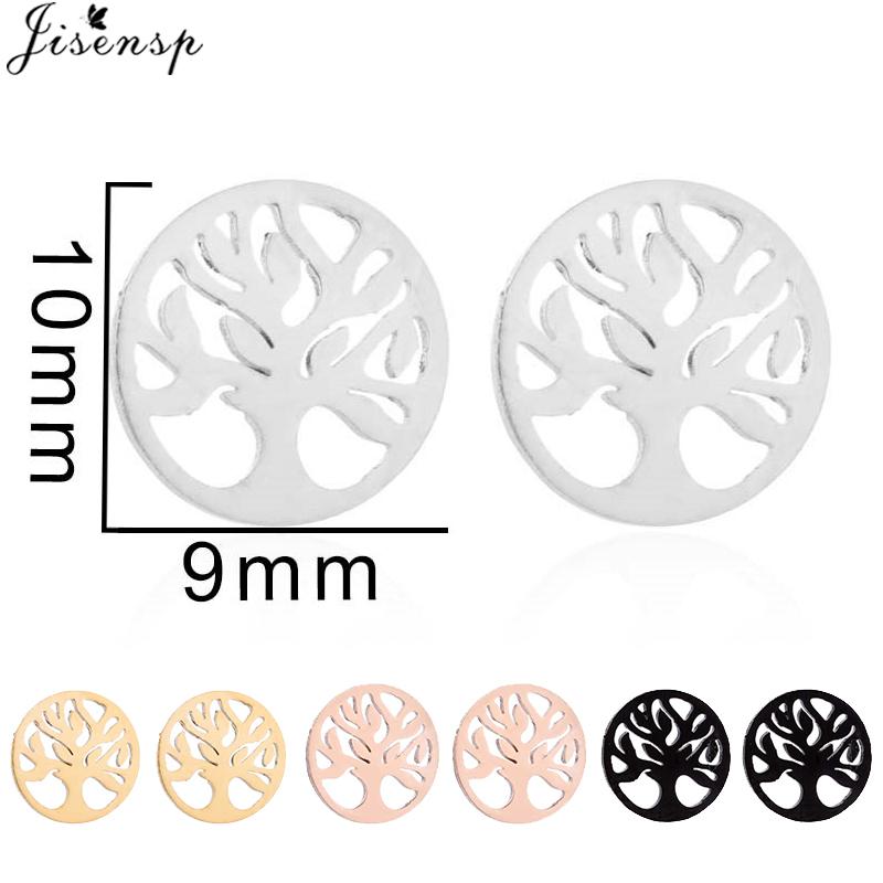 Vintage Tree of Life Earrings Stainless Steel Norse Mythology Jewelry Love Peace Studs Gift for Women Men