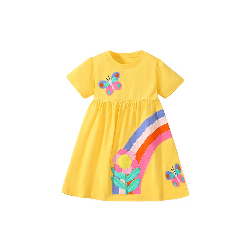Summer New European and American Pastoral Style Children Princess Dress