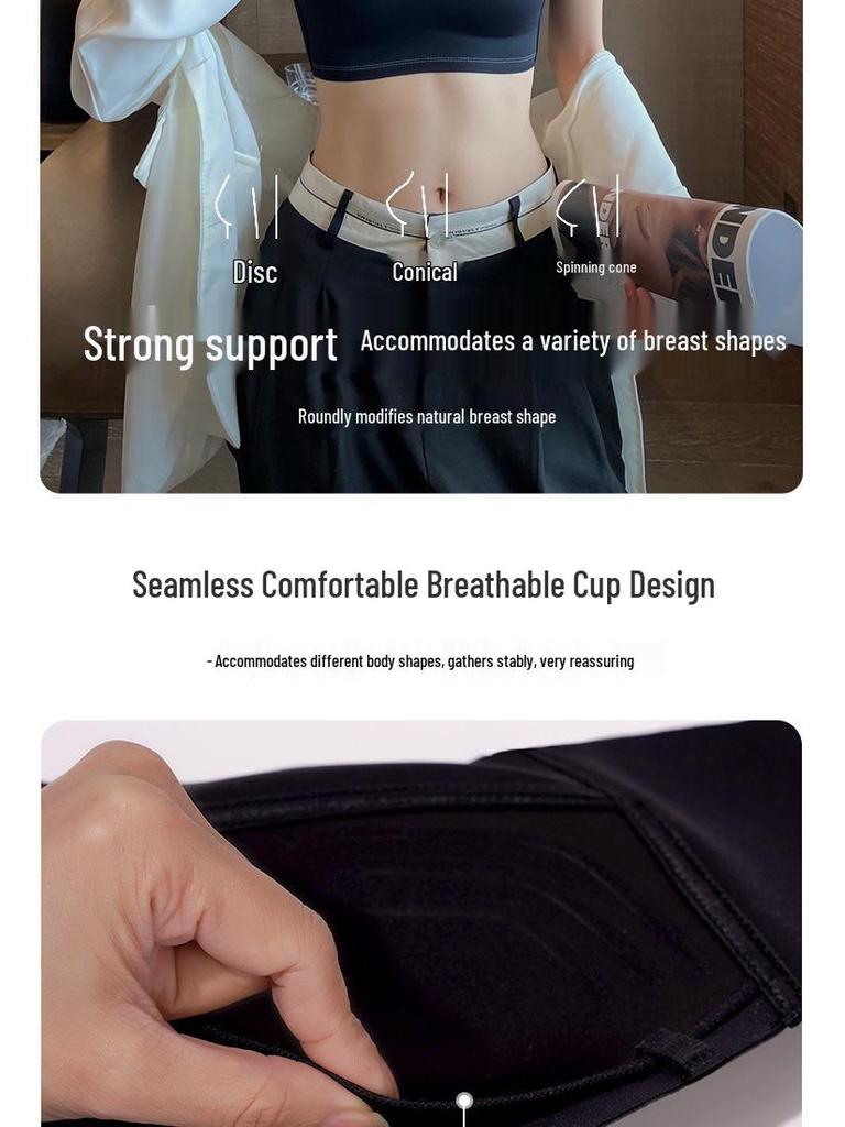 Women's Seamless Strapless Push-Up Bra: Anti-Exposure, Wireless, Sexy U-Back, Ideal for Small Breasts, Summer Thin