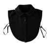 Comfortable Polyester Detachable Collar for Women Faux Pearls and Bead Removable Button Lightweight False Collar Shirt