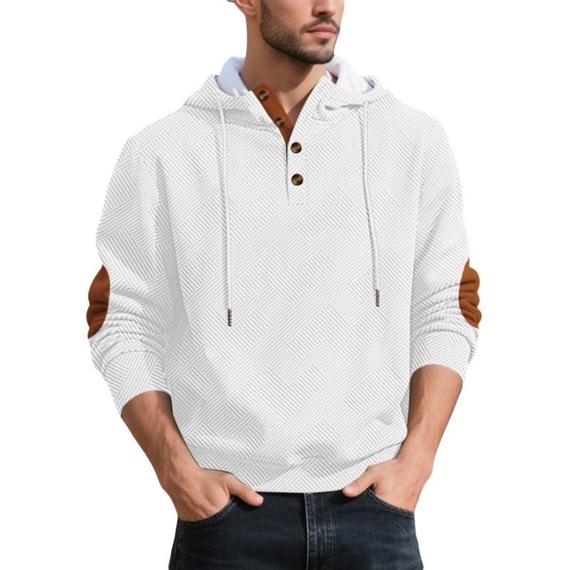 

2026 New Autumn and Winter Men s Simple Trendy Loose Hooded Casual Fashion Pullover Sweatshirt Long-sleeved Top M белый