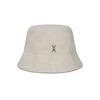 VARZAR VA Studded Vegan Leather Bucket Hat Ivory