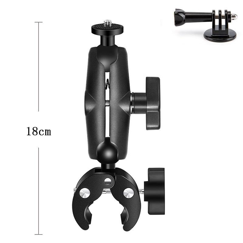 Bicycle Riding Clip Fixed Bracket Bike Handlebar Mount Holder Adapter Clamp Base w 1/4 for Gopro Action Osmo Insta 360 X4 X3