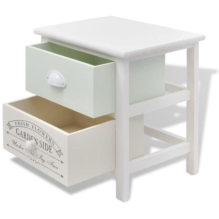 VidaXL Bedside Table In French Style 2 Pcs Wood