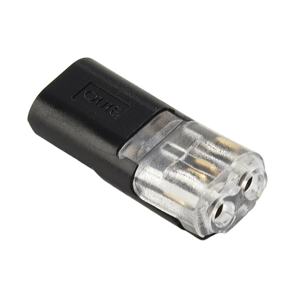 Clip Cable Clamp Terminal Automatic Double Head PVC Wire 10A 10Pcs 21.8*9.8*6.15mm 2pin 300V Connection Connector