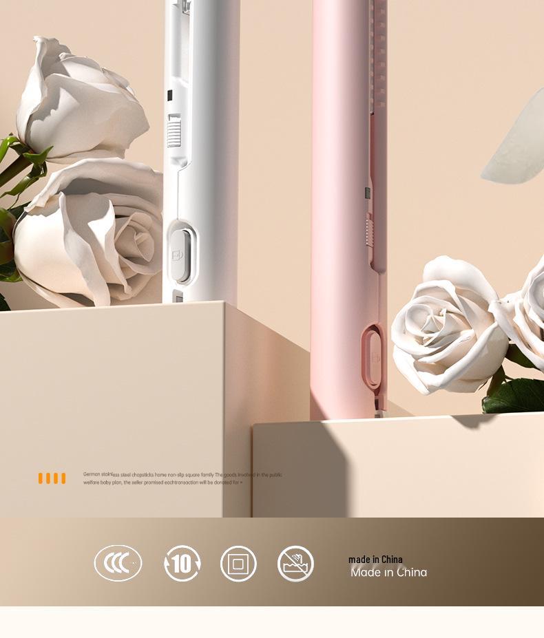 USB Mini Straightener & Curler: Dual-Use, Wireless, Portable Hair Tool for Outdoor Use