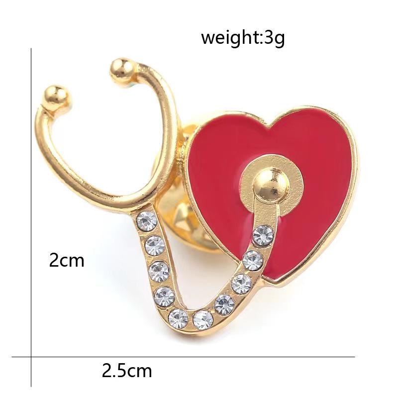 Wuhan Hospital Epidemic Prevention Series: 3D Doctor/Nurse Brooch with Thermometer & Mask Design