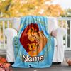 Customizable Lion King Throw Blanket – Personalized Name, All-Season Cozy Snug Blanket, Machine Washable, Personalized Blanket