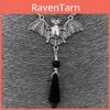 Gothic Wizard Bat Pendant Necklace With Crystal Geometric Design For Women