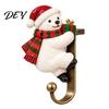 Holiday Ornament Hangers Christmas Stocking Holders for Mantle, Santa Claus/Reindeer/Nutcracker/Red Bird Metal Fireplace Tree Clips Hangers, Farmhouse
