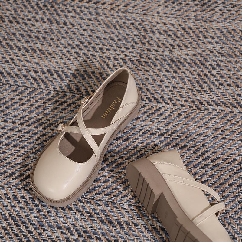 2023 Damen Mary Jane Loafer mit rundem Zeh - Japanischer Schulstil, Flacher Boden, Britische JK Uniformschuhe