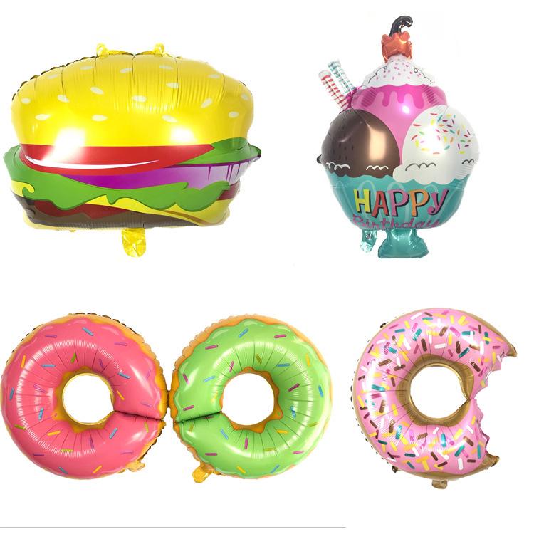 18" Round Striped Candy Aluminum Foil Balloon for Baby Birthday or Children's Day Decoration