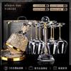 UOSO Luxury Gold Foil Crystal Wine Decanter & Glass Set
