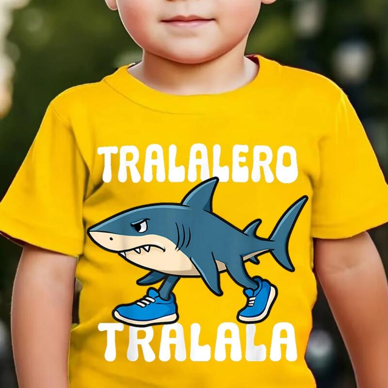 

Graphic T-Shirt Short Sleeve Child Boy Clothing Summer Trend Casual Top Tee 150