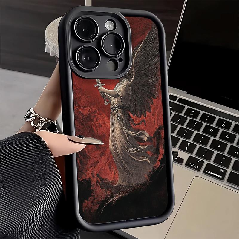 Phone Case for iPhone 17 Air 16E 15 16 Pro Max Archangel Michael Aesthetics Cover 14 Plus 13 12 Mini Soft Shell Silicone Fundas