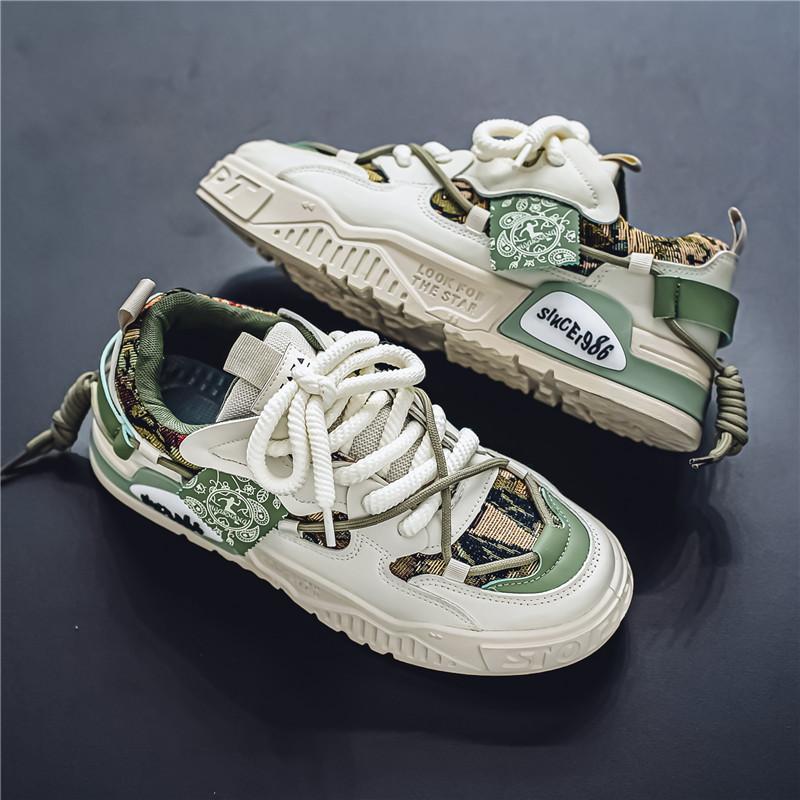 

Модные кроссовки осень-весна для мужчин, вулканизированные туфли на платформе, модные белые кожаные туфли, повседневные кроссовки для мужчин, мужские кроссовки 44