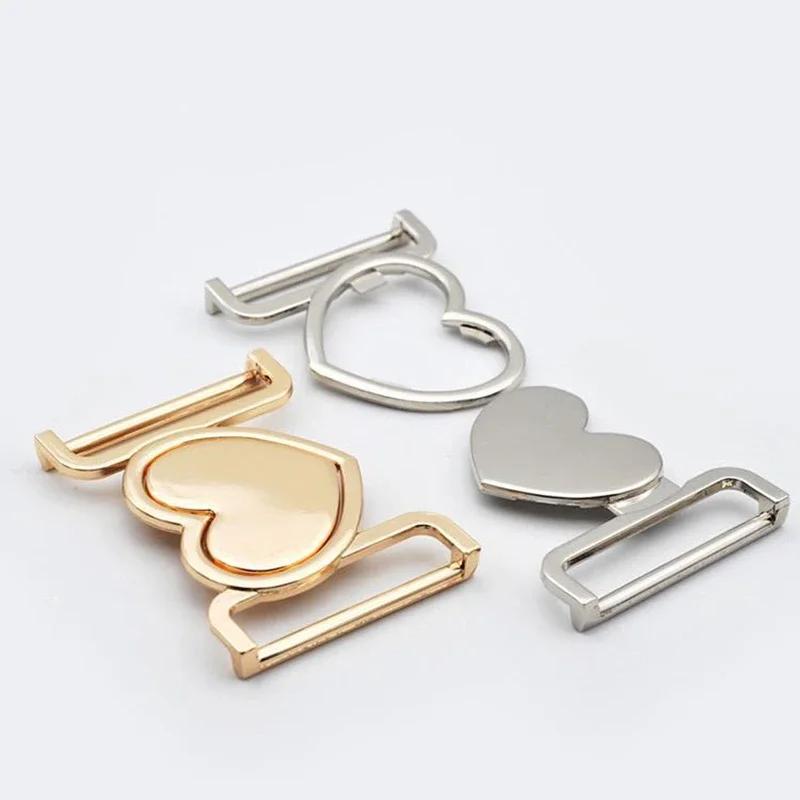 1pcs Alloy Metal Heart Buckle Decorative Belt Buckle Fastener for Coats Leather Craft Backpack Strap Webbing