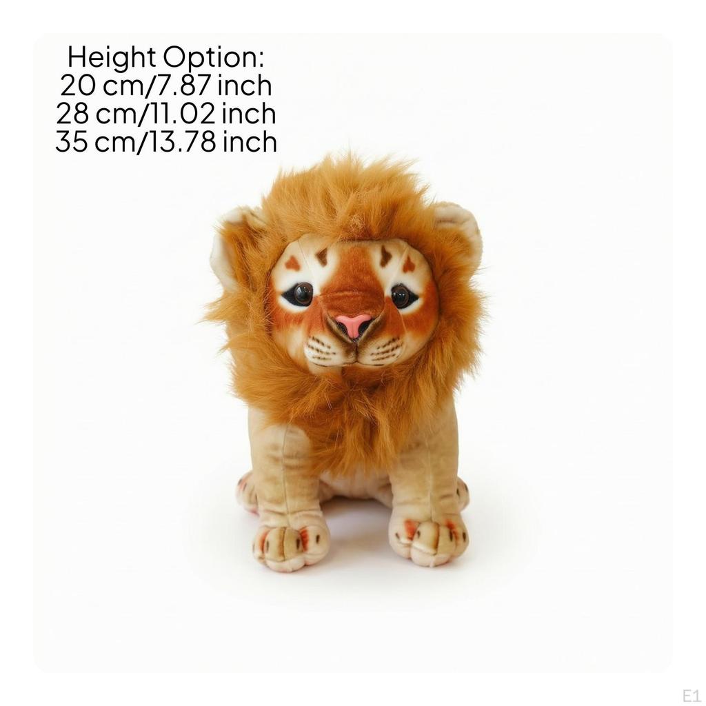 Lion Stuffed Toy Fauxcuddly Soft for Kids, Collectors, Nursery, Shelves, Desk 20CM
