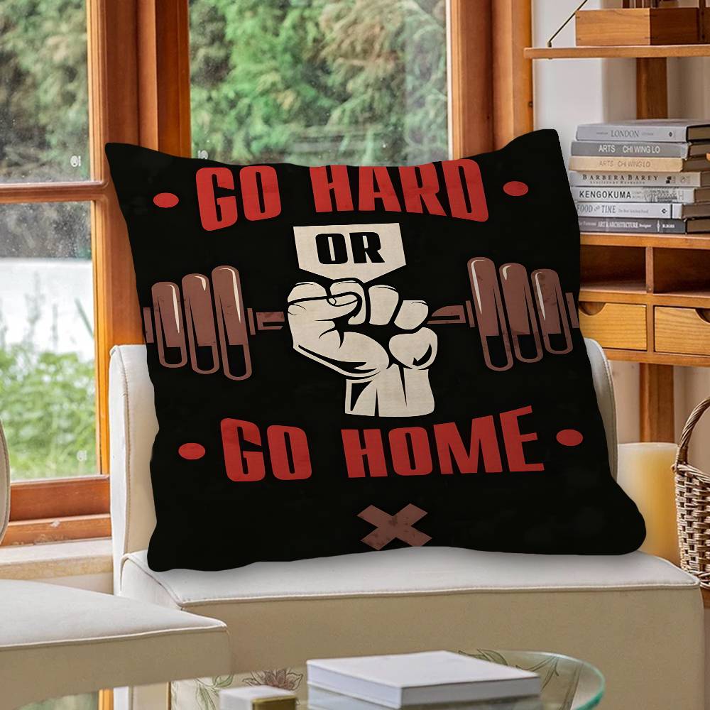 GYM Exercise Time Pillow Anime Pillow Sofa Bed Head Pillow Cover Cushion Cover 45x45 Cm Fashion