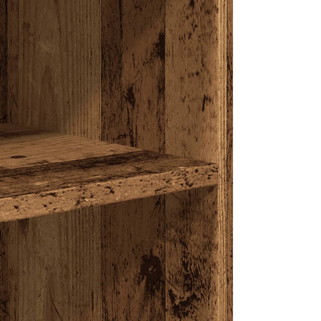 Side Table with Wheels Reclaimed Wood Look 55x60x78cm Engineered Wood