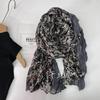 Vreovor Spring Autumn Thin Floral Scarf Women'S New Vintage Japanese Cotton Hemp Texture Silk Summer Sunscreen Headscarf Beach