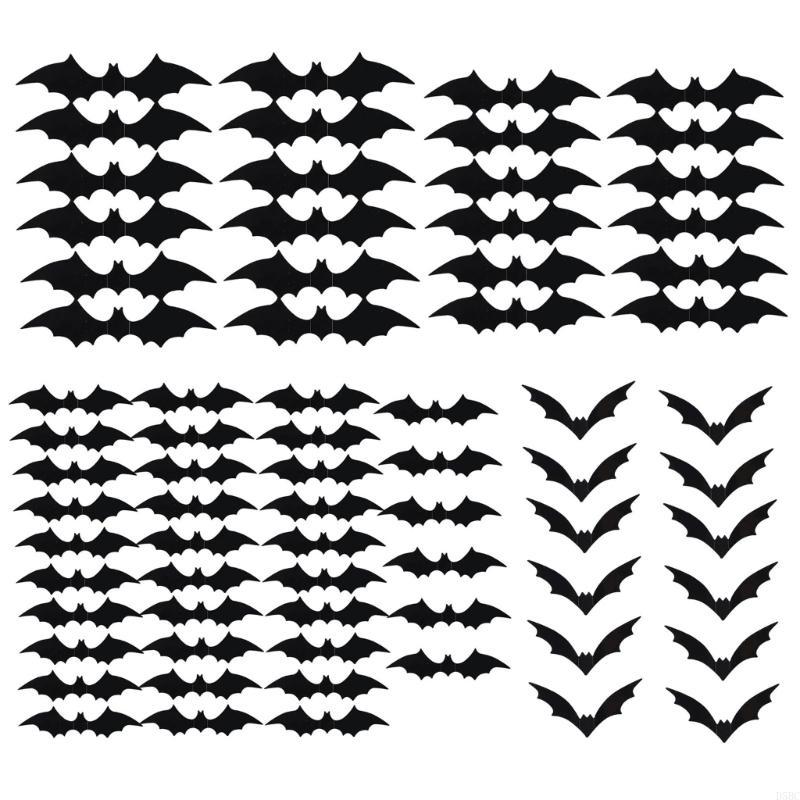 Flying Bat Decals Adhesive PVC Stickers Halloween Decorations for Wall Window