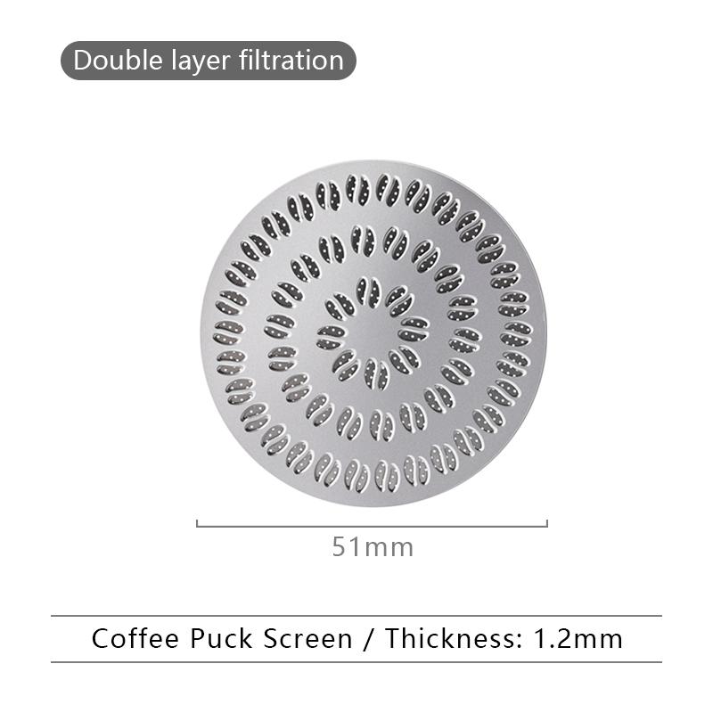 

Многоразовый металлический 51/53/58 мм двойной кофейный фильтр с мелкой сеткой, термостойкий экран для кофейной таблетки, профессиональный аксессуар для эспрессо
