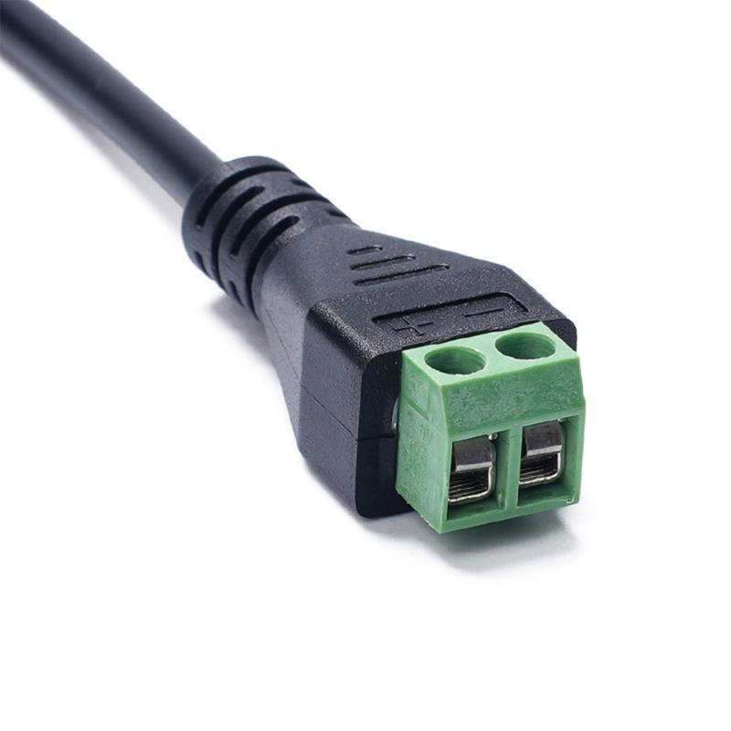 30cm Long Type C to 2 Pin Solderless Power Adapter Cable 9V 12V 20V Selection Voltages 3A for Fan Blower LED Light