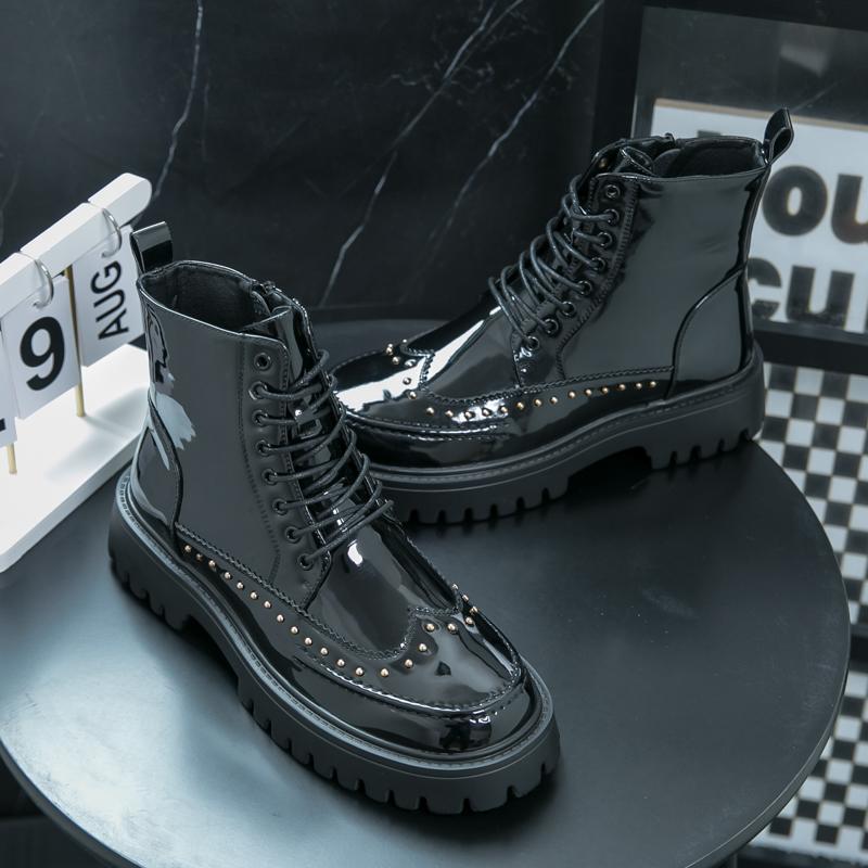 Winter Herren Chelsea Boots Herren Schnürstiefel Business Dicksohlige Rutschfeste Marken Knöchelstiefel Outdoor Trainingsstiefel Herren