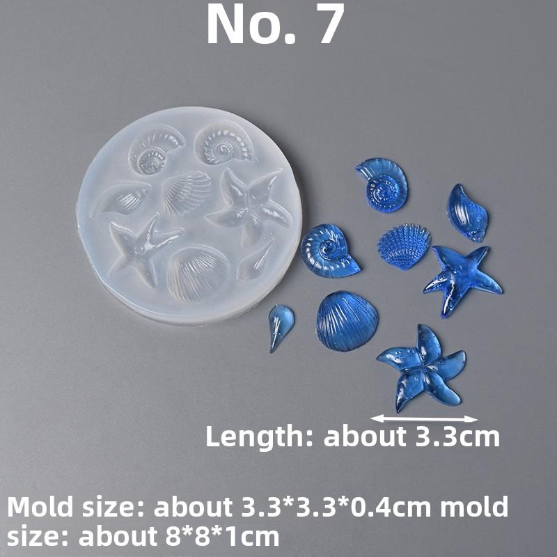 Ocean Series Silicone Molds Shell Starfish Conch Crab Crystal Epoxy Mold DIY Candle Handmade Decorations for Jewelry Pendent