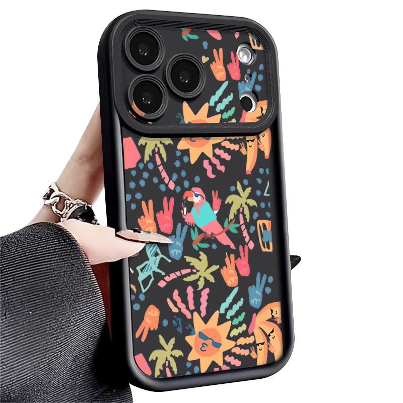 Shockproof Phone Case For iPhone 17 Pro Max Colorful Cartoon Pattern Silicone Cover For iPhone 16 Pro Max Cover iPhone 15 14 13 12 11 16E Air