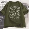 Vintage Dinosaur World Tshirt Funny Graphic Tee Unisex Unisex Cotton Short Sleeve Tshirt Casual Round Neck T Shirt Streetwear Tops