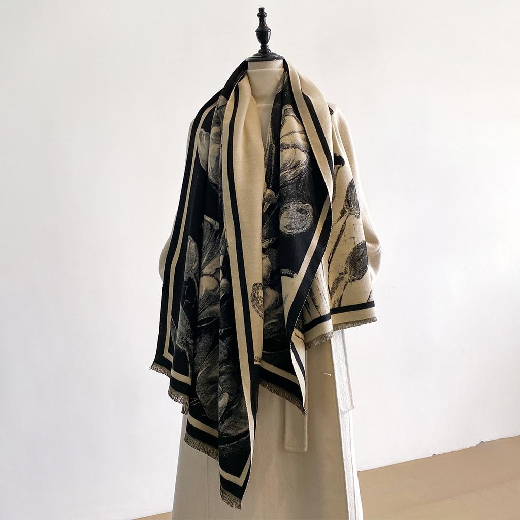 tulip scarf femininity high sense imitation cashmere scarf versatile warm coat
