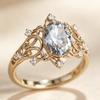 Damen Farbiger Diamantring Handbesetzter Zirkoniaschmuck Kreativer Schmuck