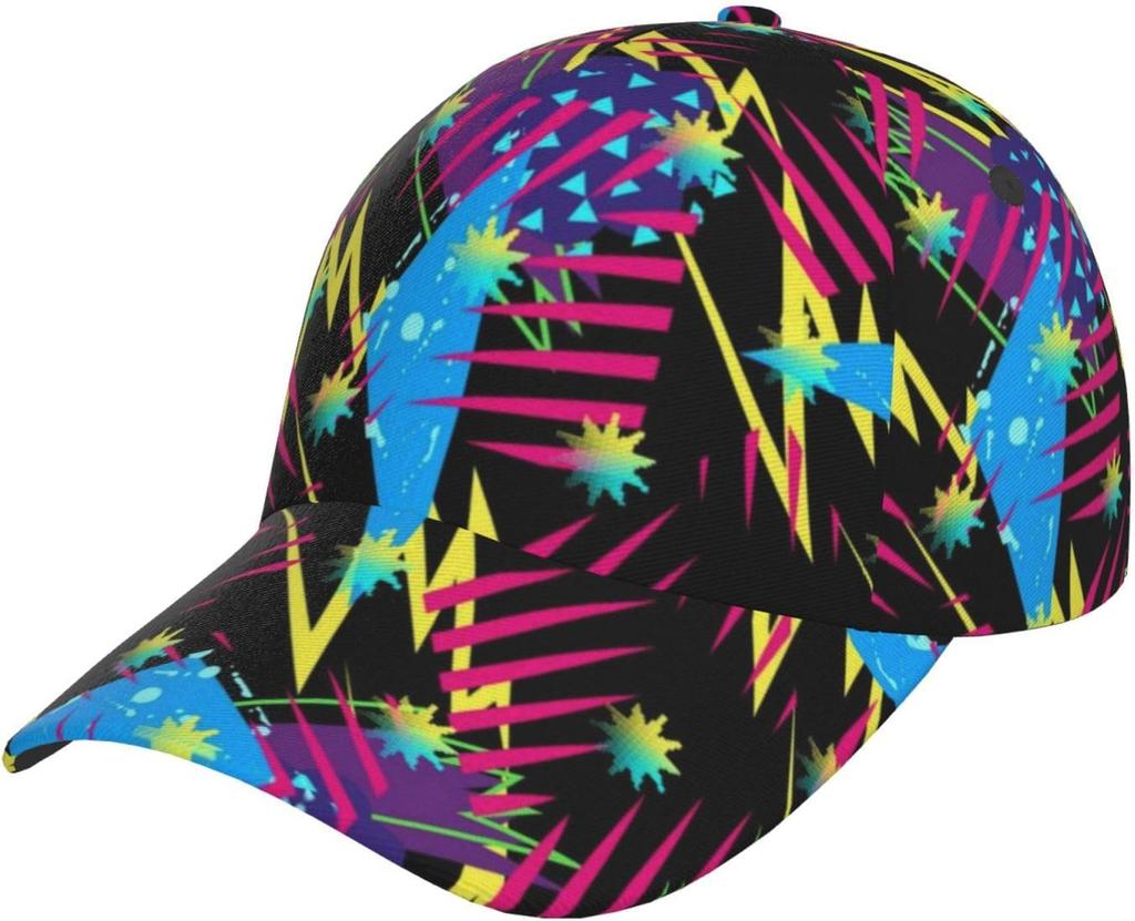 Lustige Graffiti-Hüte Bunte Graffiti-Baseballkappe Verstellbare Snapback Trucker-Kappe für Damen Herren